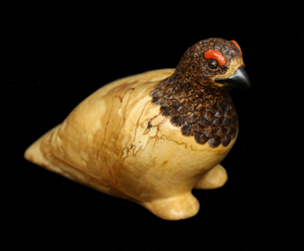 Birch Ptarmigan Carving