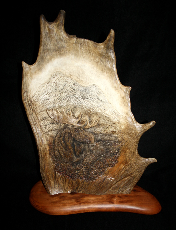 Moose Antler Carving