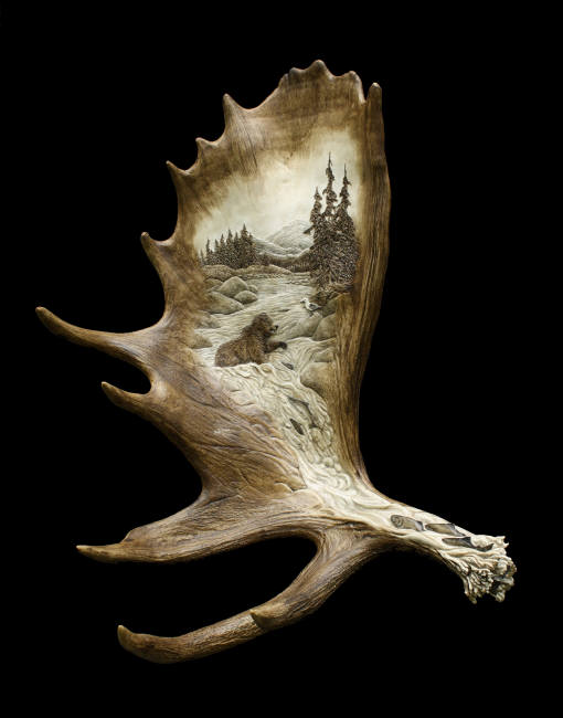 Moose Antler Carving