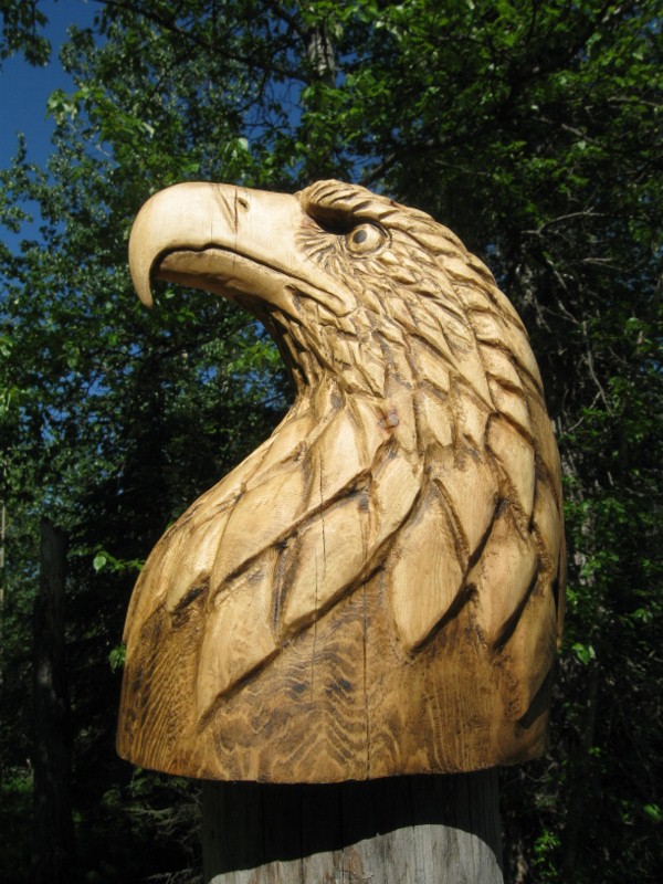 Spruce Eagle Carving